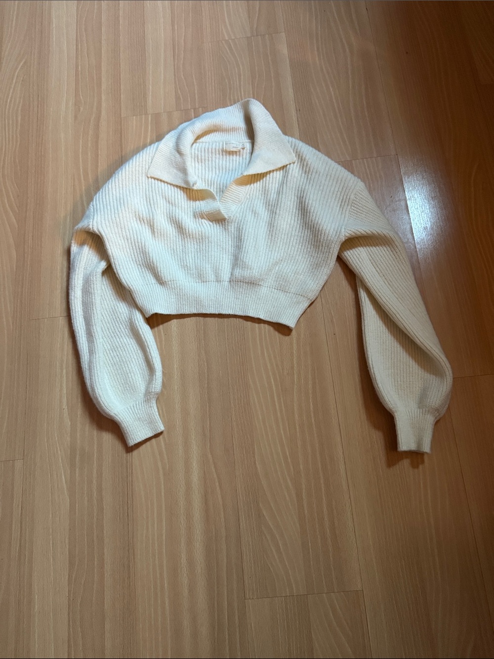 Dreamers Cropped Rib-Knit Turtleneck Sweater - Cream